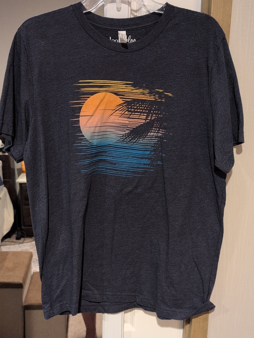 Unbranded Women's Navy Graphic Sunset T-Shirt